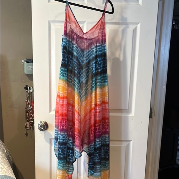 Multicolor Tie-Dye Women's Swim One Piece - Picture 1 of 4